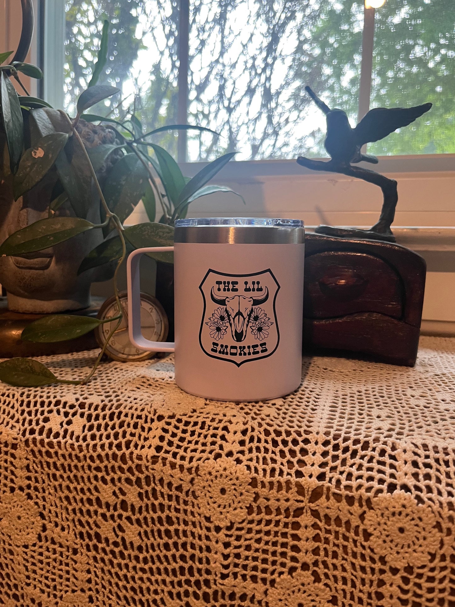 White Skull Tumbler Mug